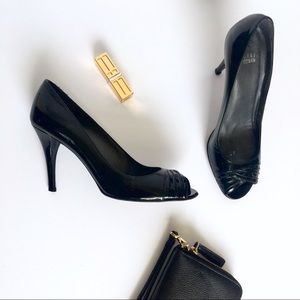 Stuart Weitzman • peep toe heels | patent leather